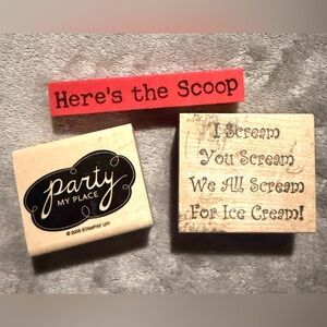 Party My Place Rubber Stamp Trio